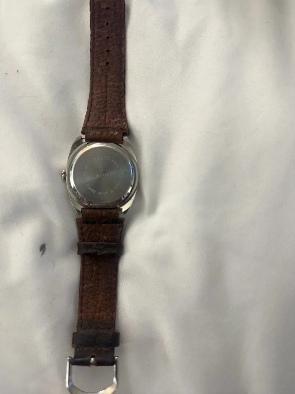Classic Black Dial Watch with Brown Leather Strap Rumours Wrist Watch Vintage